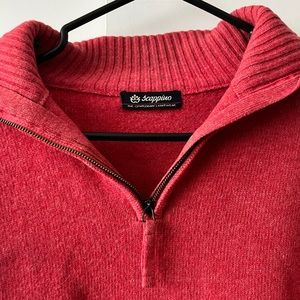 Vintage Scappino 100% Wool 1/4 Zip Pullover, Made in Italy - Unisex M